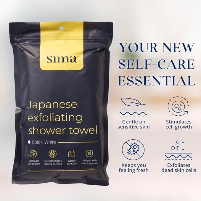 Sima Brand Exfoliating Washcloth Face & Body Scrub Towel - Image 3