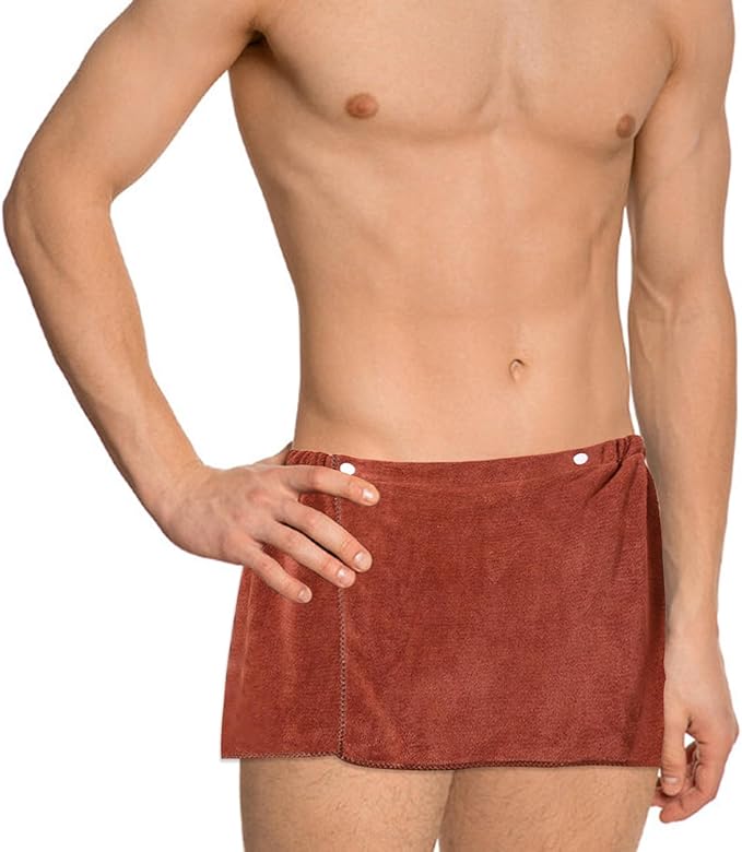 Men Boys Soft Wearable Bath Towel Short Pants Adjustable Mircofiber Towel by LipLopBest