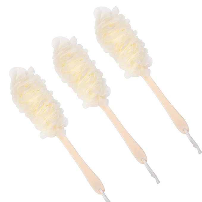 Back Scrubber for Shower, Loofah Long Handle Bath Body Brush, Soft Nylon Mesh by Arswin