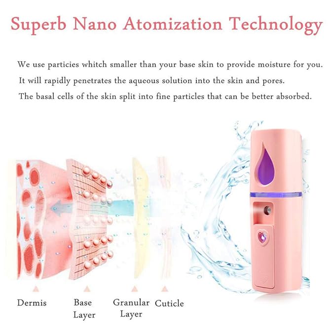 Portable Nano Facial Mister Mini Facial Steamer Atomization Eyelash Extensions - Image 2