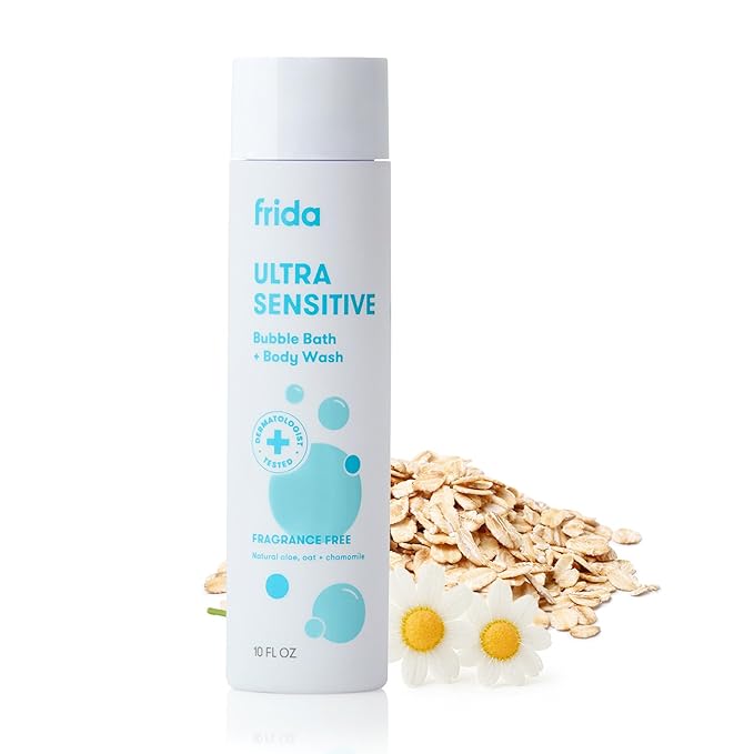 Frida Baby Unscented Fragrance-Free Bubble Bath + Body Wash, Oat & Chamomile by Frida