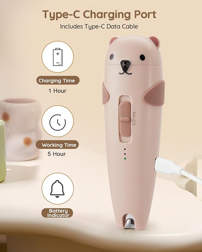 Lilian&Gema Baby Healthcare and Grooming Kit, 28-in-1 Rechargeable Nail Trimmer - Image 5