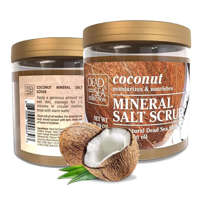 Dead Sea Collection Coconut Salt Scrub – Exfoliating Body Scrub - Image 8