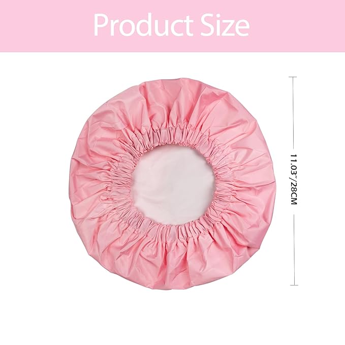 Shower Cap for Women Reusable Waterproof, Large Bath Cap - Image 2