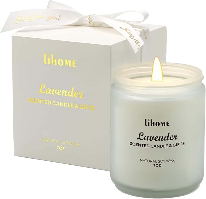 Candles Gifts for Women, Natural Soy Wax Candle for Home Scented Perfect for by Lihome