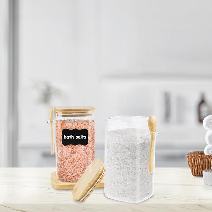 Glass Bath Salt Jars, 40oz Bath Salt Container - Image 6
