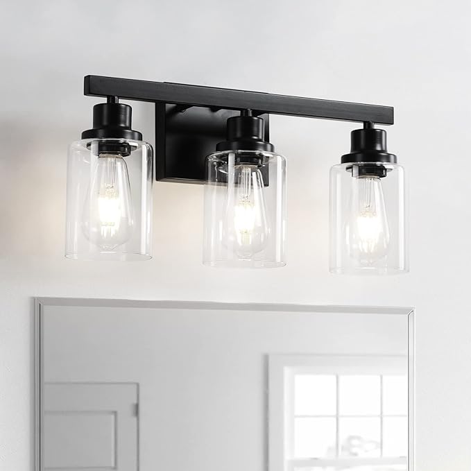 3-Light Bathroom Light Fixtures, Modern Bathroom Wall Lights Over Mirror by DIKAIDALights