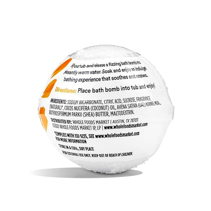 365 by Whole Foods Market, Oatmeal & Shea Butter Scented Bath Bomb, 2.8 Ounce - Image 2