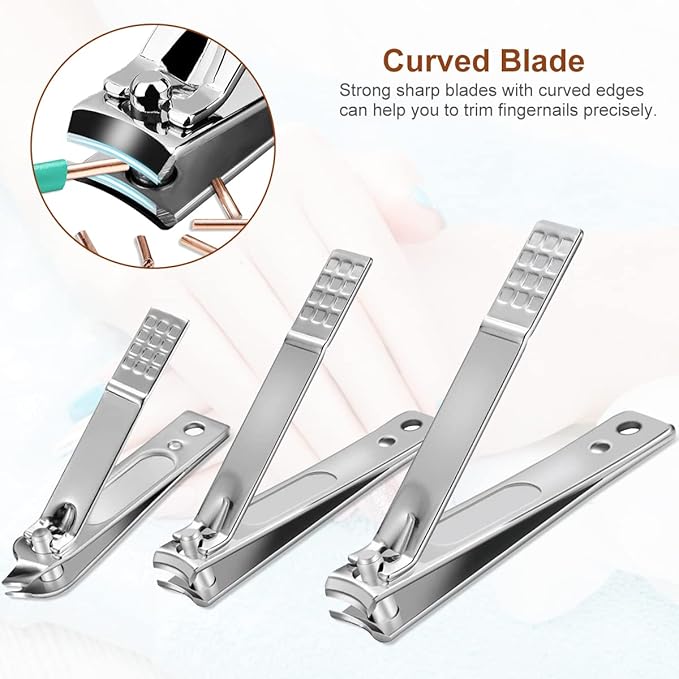 Nail Clippers Set 18 Pieces Stainless Steel Manicure Kit, Professional Grooming - Image 7