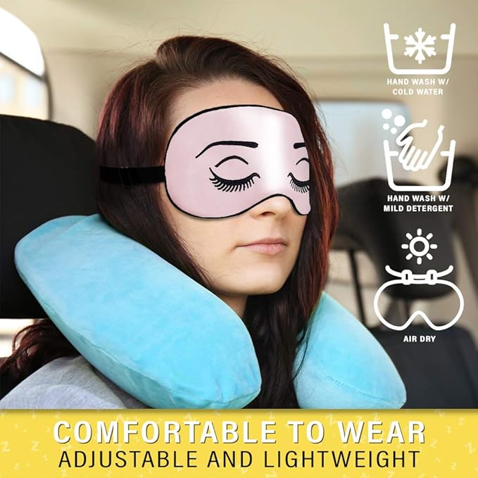 Silk Sleep Eye Mask for Men Women, Comfortable Super Soft Eye Mask - Image 4
