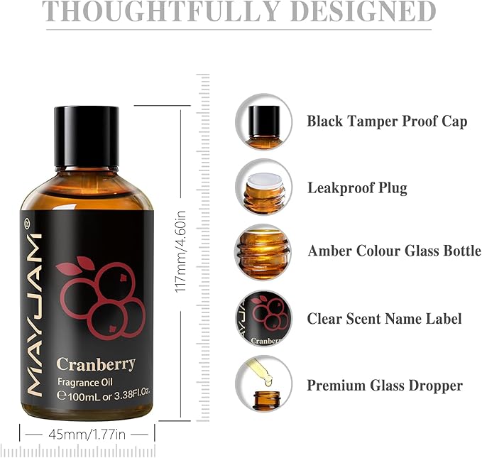MAYJAM 100ML/3.38FL.OZ Cranberry Fragrance Oils - Image 7