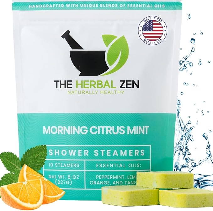 Morning Citrus Mint Shower Steamers Aromatherapy by TheHerbalZen