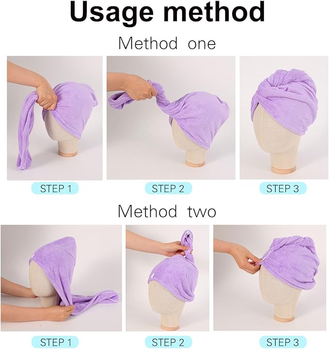 Microfiber Hair Drying Towel Wrap - Image 8