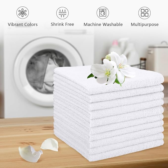 Orighty Washcloths, 20 Pack Microfiber Face Towels, Highly Absorbent and Soft - Image 6