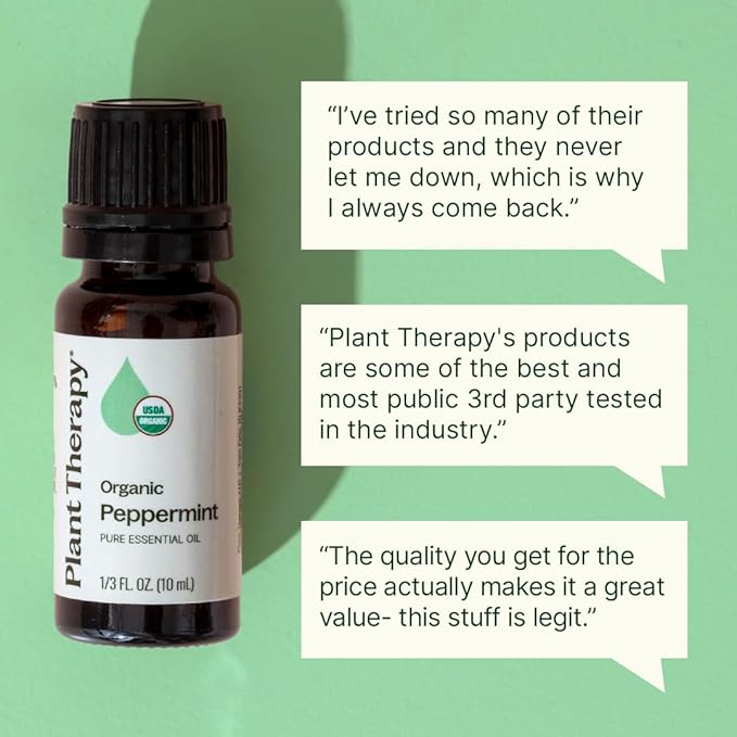 Plant Therapy Organic Peppermint Essential Oil 30 mL 100% Pure, USDA Certified - Image 4