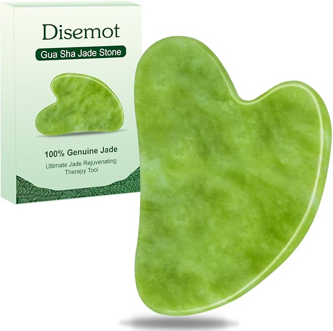 Disemot Gua Sha Facial Tools, Natural Anti-Aging Jade Beauty Skin-Care Tool by Disemot