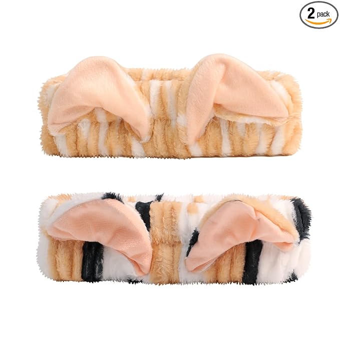 PERFECTSIGHT Spa Headband for Washing Face, 2 Pack Cute Hair Band for Shower by PERFECTSIGHT