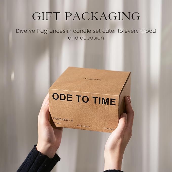 M&SENSE 4 Pack Fall Christmas Candle Gift Set, Aromatherapy Candle Gift - Image 7