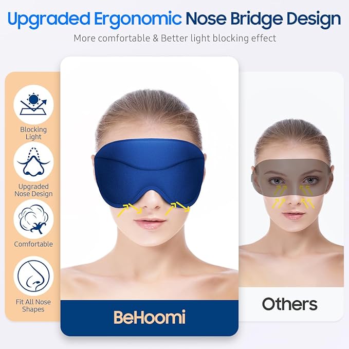 BeHoomi Sleep Mask, Premium Eye Mask - Image 2