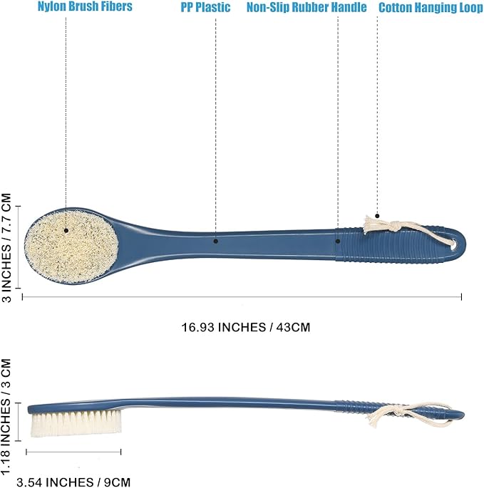 17-Inch Back Scrubber for Shower, Anti-Slip Exfoliating Body Brush for Bath - Image 7