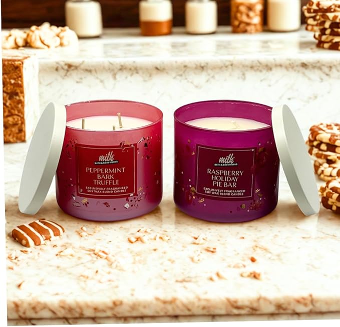 Bath & Body Works Milk BAR Collection Holiday Dessert Scents 3-Wick Scented - Image 3
