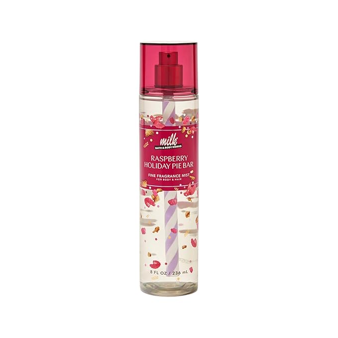 Bath and Body Works Raspberry Holiday Pie Bar Fine Body Fragrance Mist 8 Fluid by BathBodyWorks