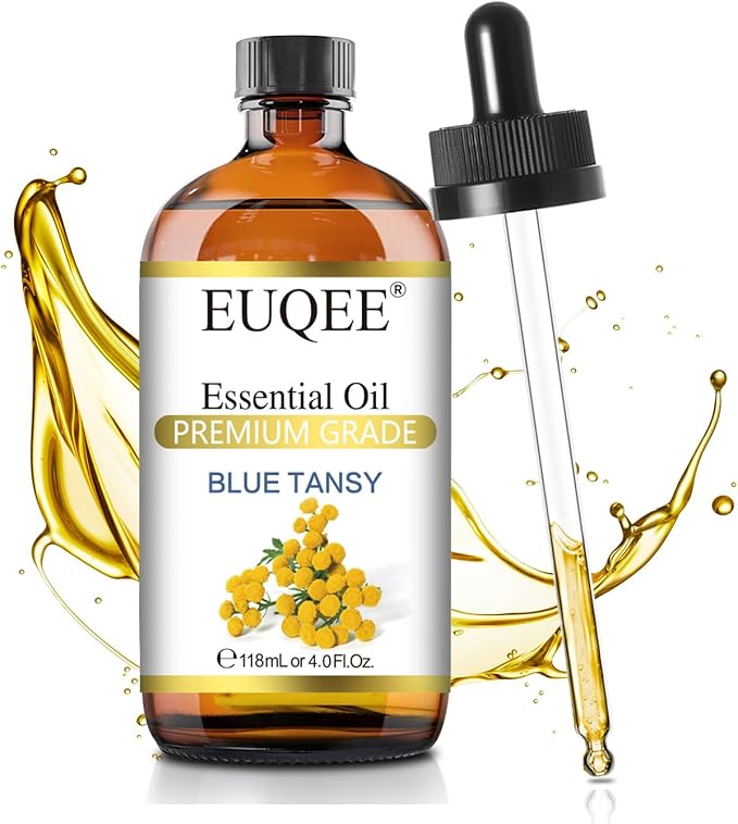 EUQEE Blue Tansy Essential Oil 118mL/4oz Pure Blue Tansy Oil Premium Essential by EUQEE