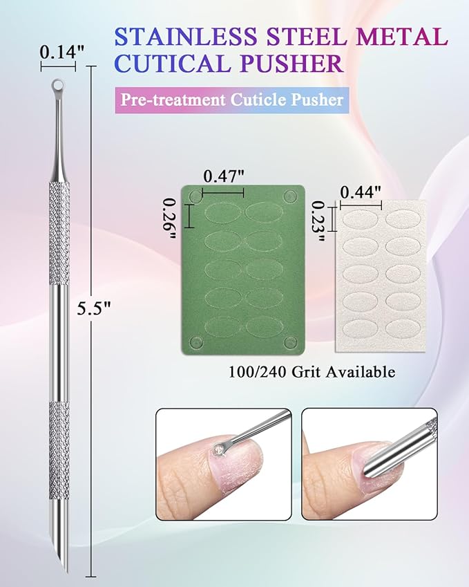 Loop Cuticle Pusher, Pre-treatment Cuticle Pusher, Stainless Steel Round - Image 2