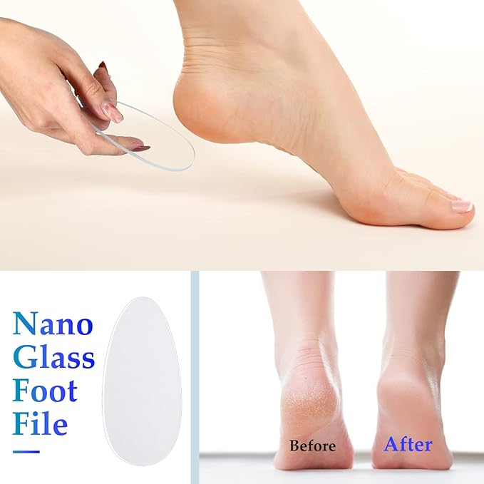 6 Pcs Glass Nail File and Nail Shiner Set Manicure Pedicure Glass File Buffer - Image 5