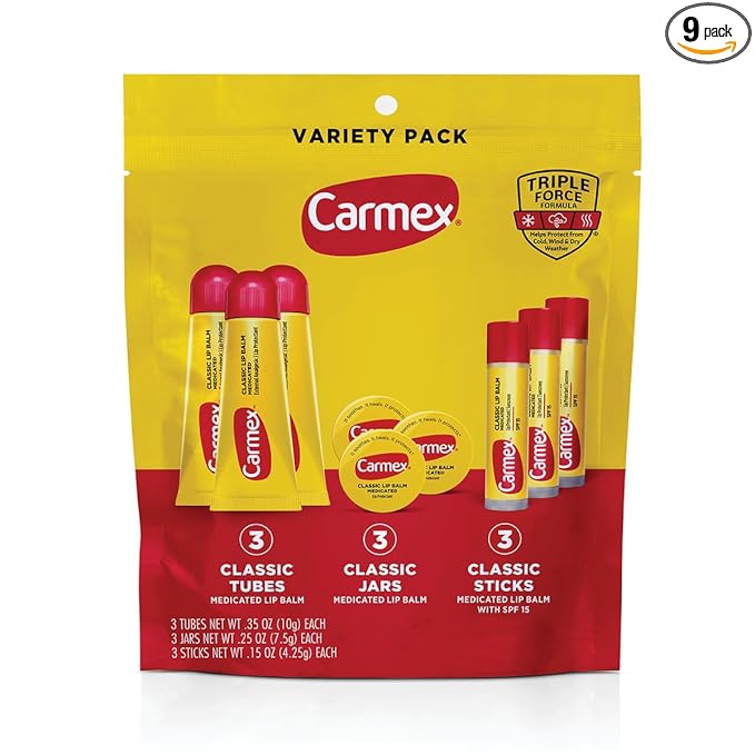 Carmex Classic Medicated Lip Balm Pack, Lip Moisturizer by Carmex
