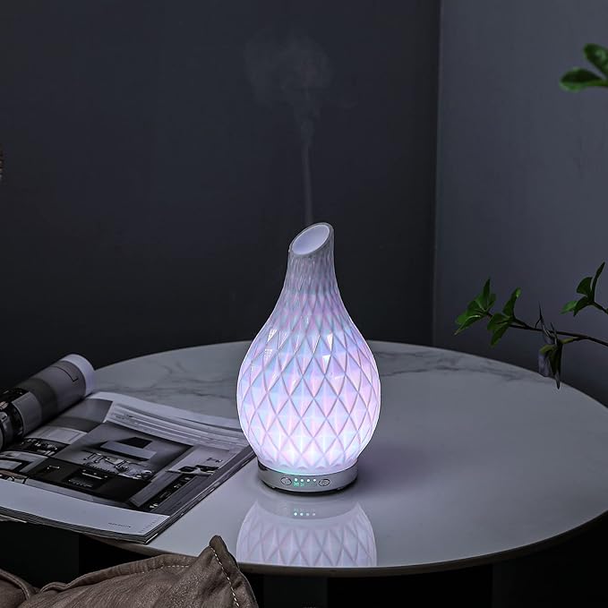 MAXWINER Essential Oil Diffuser Handmade Art Glass Aromatherapy Ultrasonic - Image 4