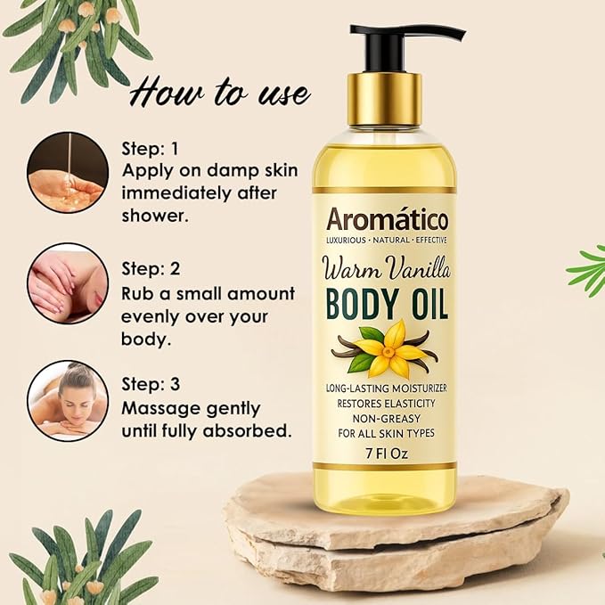 Aromatico Warm Vanilla Body Oil - Image 4