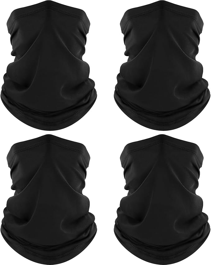 ROXUN 4 Pack Neck Gaiter, Cooling Breathable Face Mask UV Protection Scarf by Roxun