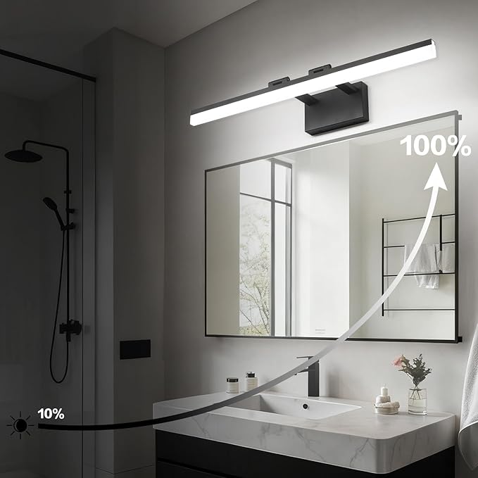 SOLFART Black Vanity Light Modern 31.5 inch Dimmable LED Light - Image 5