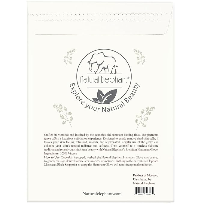 Natural Elephant Moroccan Premium Kessa Hammam Glove Exfoliating Treatment Mitt - Image 2