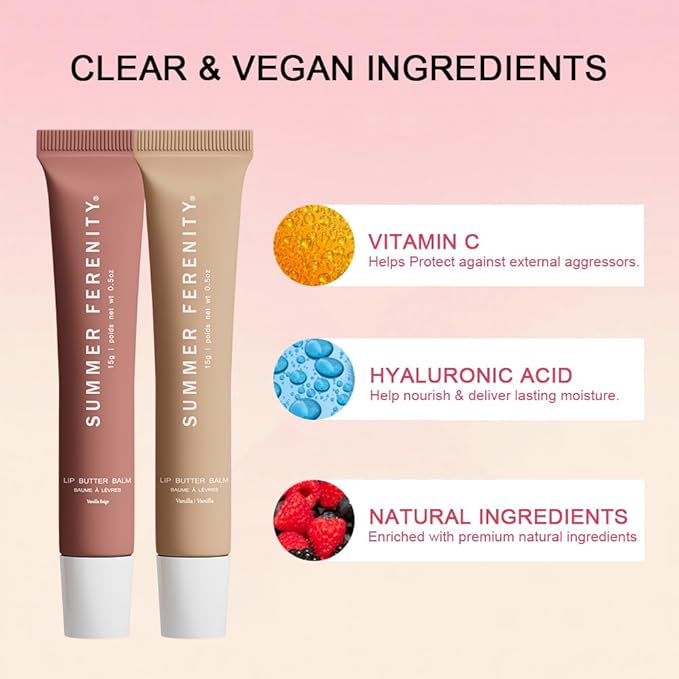 4 PCS Summer Lip Balm Tinted Lip Butter Balm - Image 6