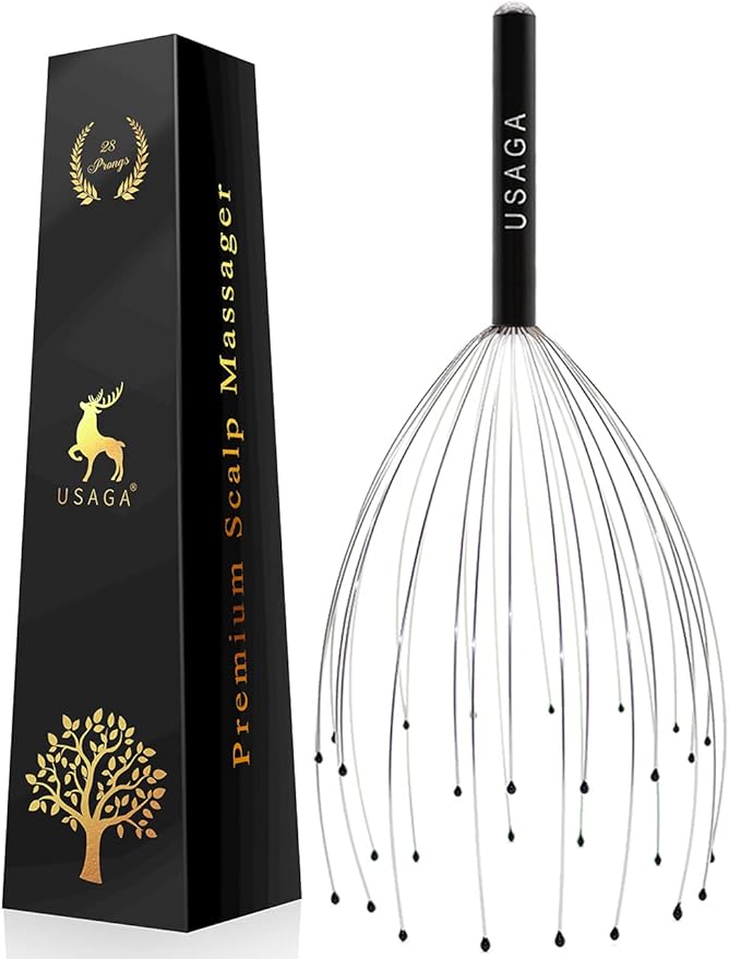 USAGA 28 Fingers Head Scratcher, Head Massager, Scalp Massager by USAGA