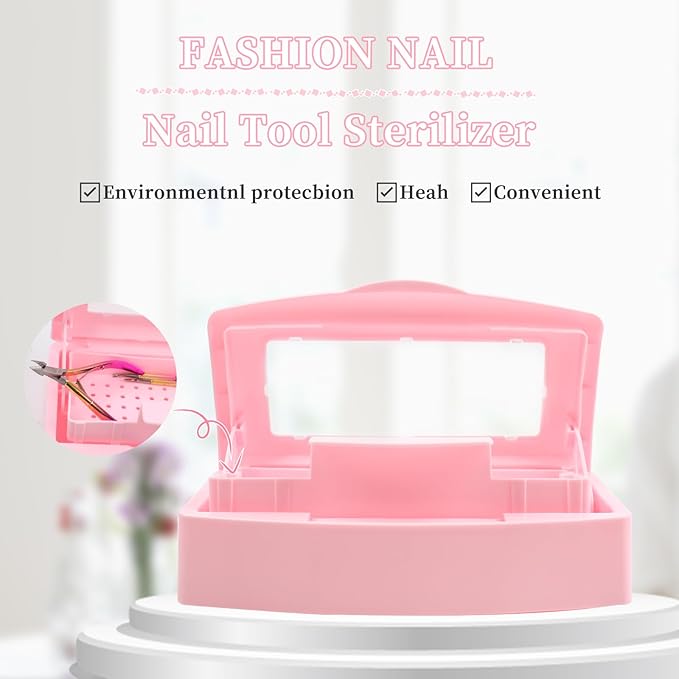 Nail Tool Sterilizer Box, Plastic Sterilizing Tray, Plastic Clean Sterilizing - Image 3