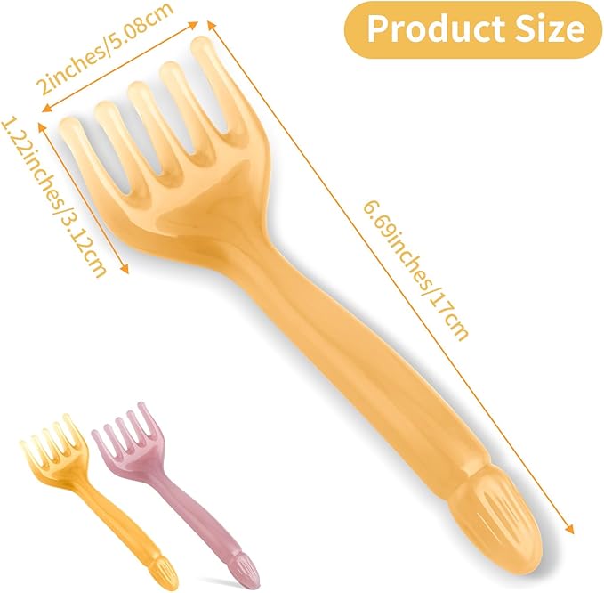 WY LIGHTING LEVEL 2Pcs Head Massager Manual Hair Scalp Massager Gua Sha Five - Image 2