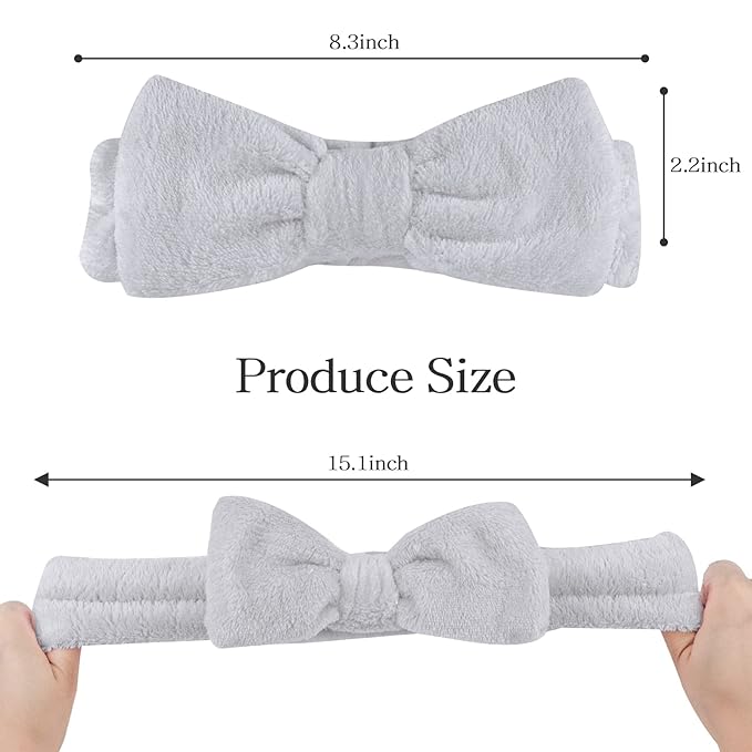 Casoty 6 Pcs Hair Band, Soft Coral Fleece Spa Headbands - Image 6