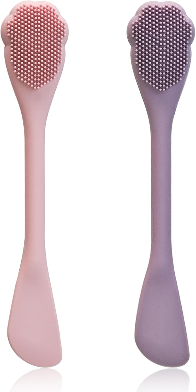 2 Pack Facial Cleansing Brush Set, 2-in-1 Cat Paw Silicone Face Scrubber. Used by NEWOMEVA