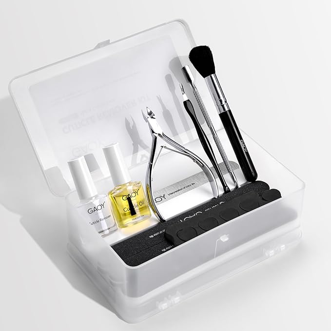 GAOY Cuticle Remover Kit, All-in-One Cuticle Trimmer and Nipper, Nail Oil and by GAOYGelPolish