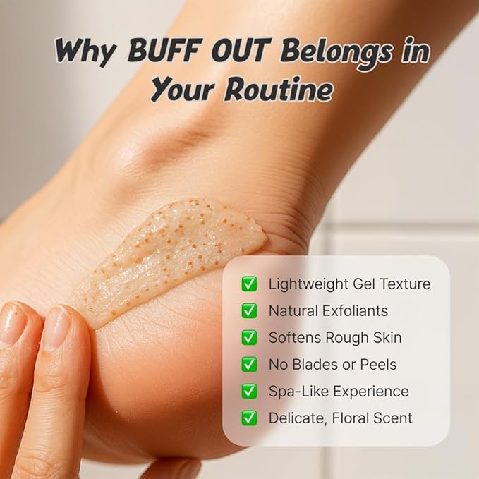BUFFOUT Callus Eraser Exfoliating Gel – Body Care Exfoliator Scrub & Exfoliant - Image 7