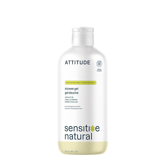 ATTITUDE Body Wash for Sensitive Skin, EWG Verified Shower Gel, Soothing Oat by ATTITUDE