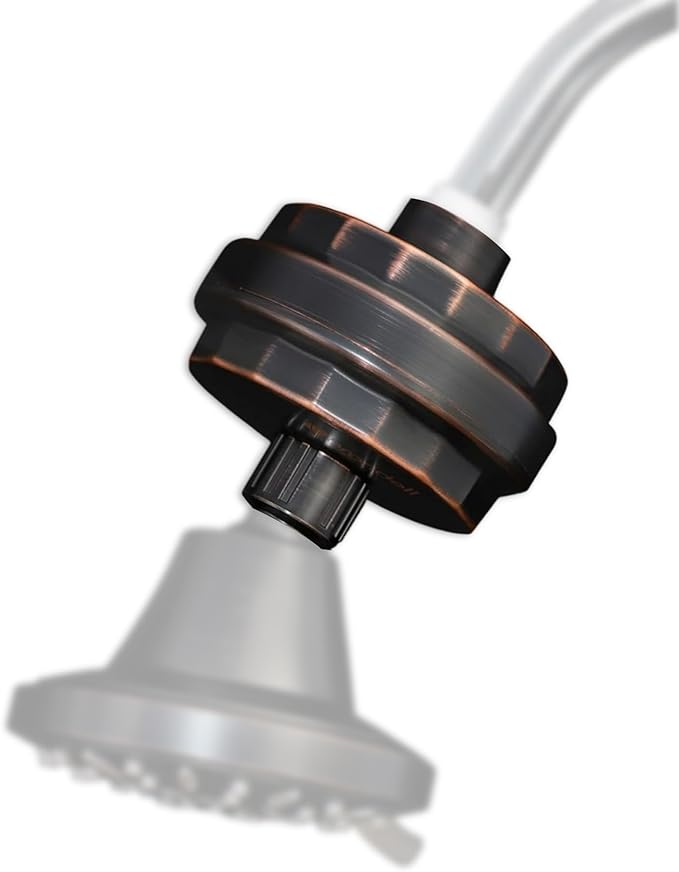 Brondell Shower Filter VivaSpring, Compact Rubbed Bronze – High Output by Brondell