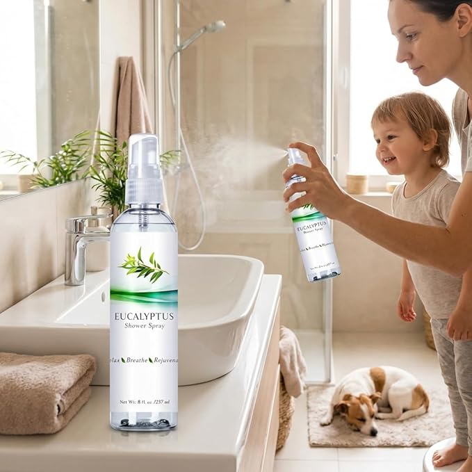 Eucalyptus Shower Spray Essential Oil, 100% Pure Aromatherapy Shower Mist - Image 4