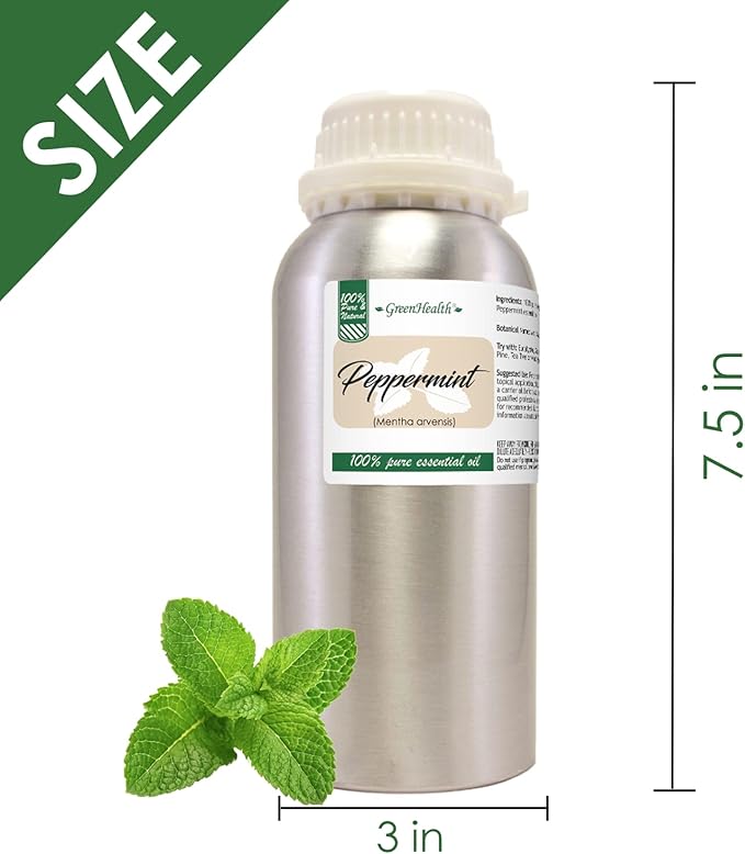 GreenHealth Peppermint Essential Oil – 2 Pack – 100% Pure & Uncut – Strong - Image 3