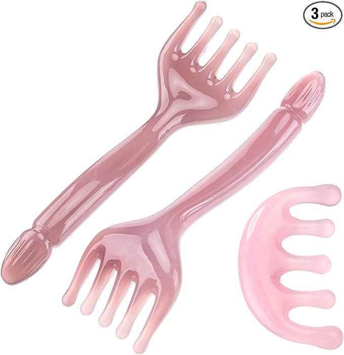 ProSuites 3 Pack Head Massager Scalp Comb Resin Scalp Stress Relax Tool by ProSuites