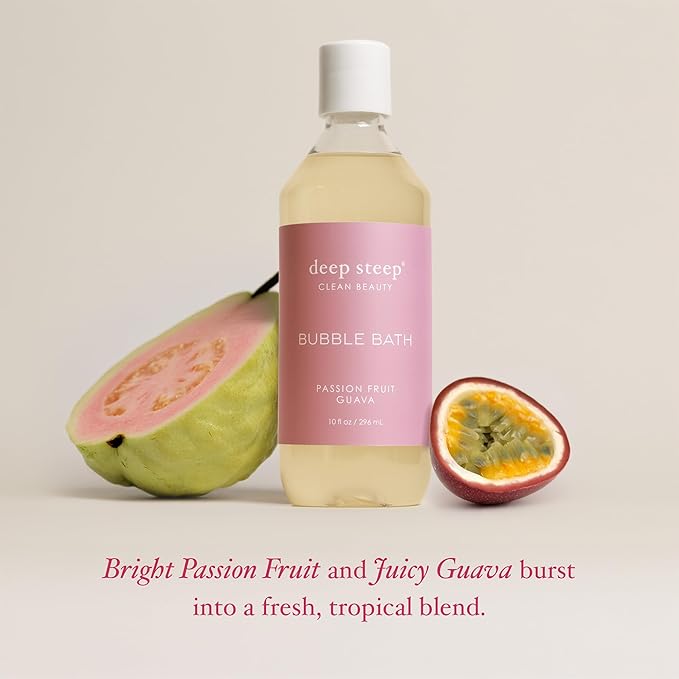 Deep Steep Bubble Bath, Passion Fruit Guava, 10 oz – Soothing Soak - Image 4