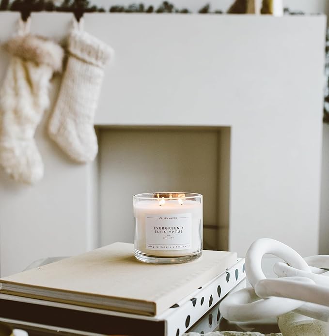 Calyan Wax Co. Evergreen & Eucalyptus 3 Wick Scented Candle - Image 8